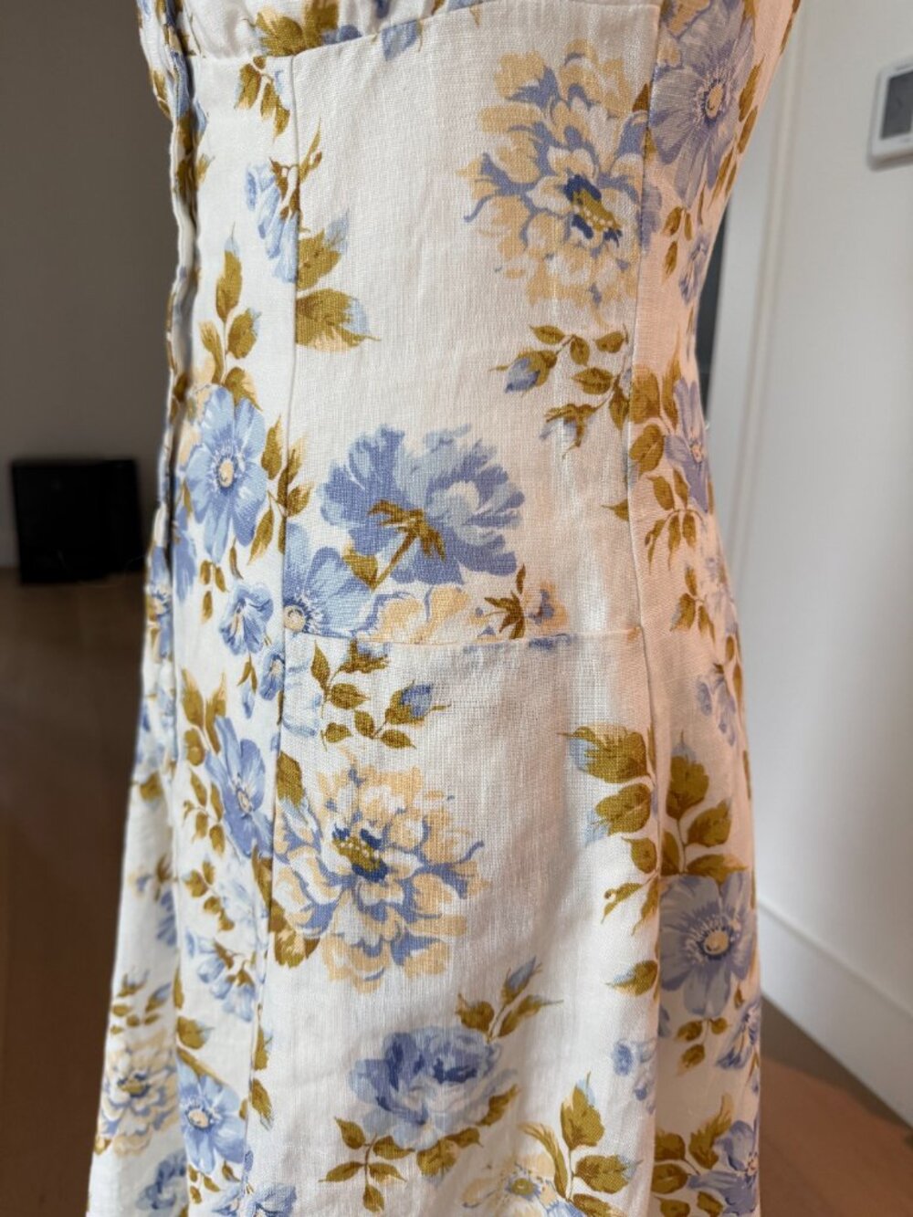 Reformation louisa Linen floral dress maxi - Picture 4 of 8